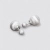 Boucles d'oreilles argent clous boules finition brossee