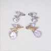 Boucles d'oreilles argent perles baroques feuilles