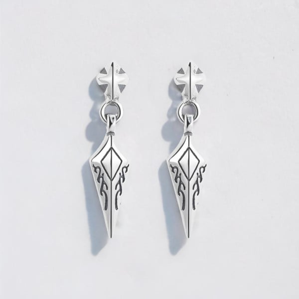 Pendientes de plata con colgante vikingo celta para hombre y mujer