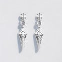 Silver Celtic Viking dangling earrings