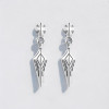 Silver Celtic Viking dangling earrings