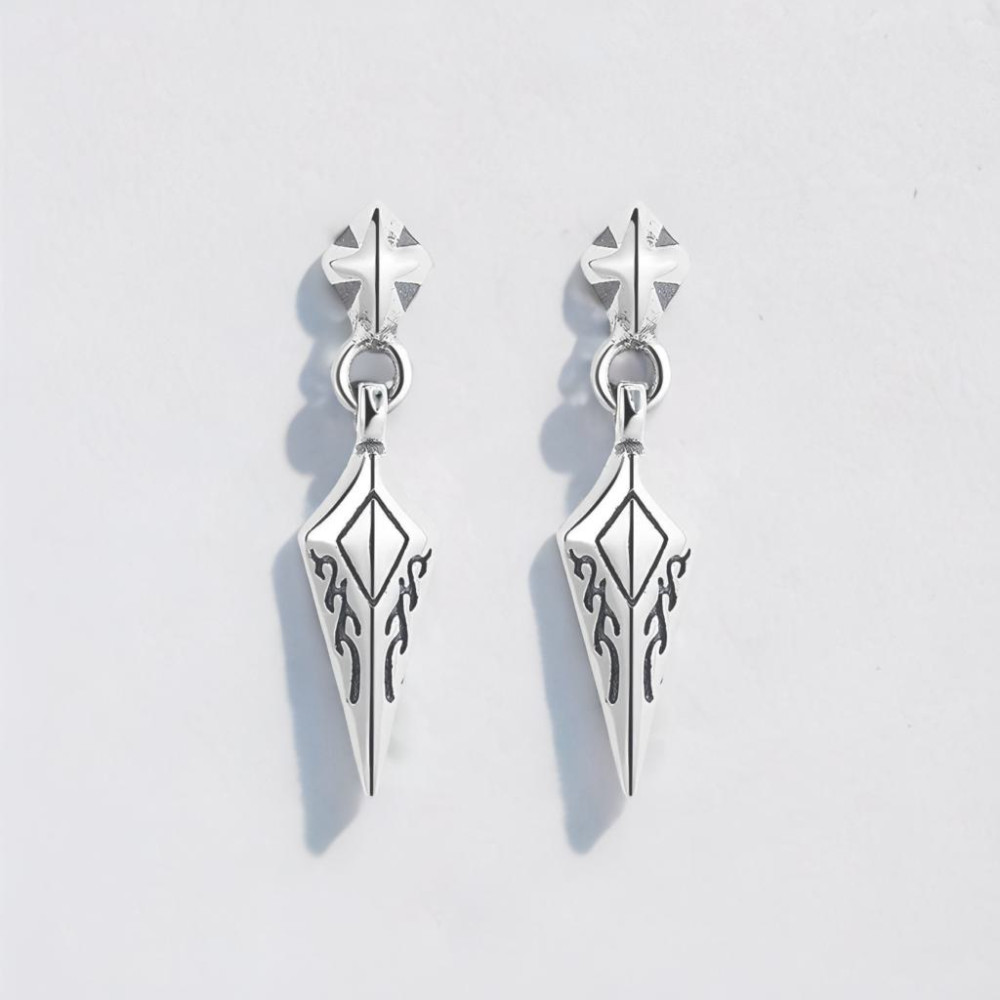 Pendientes de plata con colgante vikingo celta para hombre y mujer