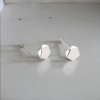 Pendientes hexagonales de plata 925.