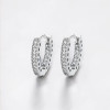 Boucles d'oreilles creoles Argent pavage zirconium