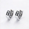 Boucles d'oreilles homme creoles argent croix