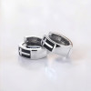 Boucles d'oreilles homme creoles argent croix