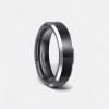 Bague homme anneau noir tungstene bords biseaute personnalisable