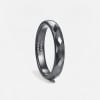 Anello personalizzato, fede nuziale, anello in tungsteno, placcato in oro sfaccettato