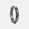 Personalized ring wedding band tungsten ring faceted gold plate