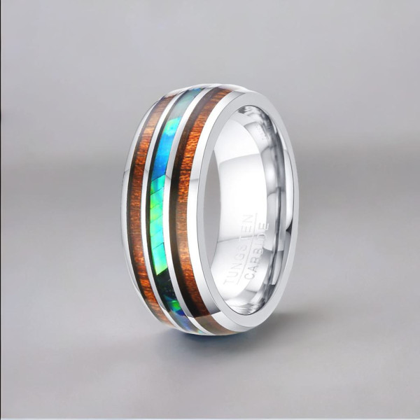 Homxi Bague A Personnaliser,Bague Tungstène Bagues Mariage