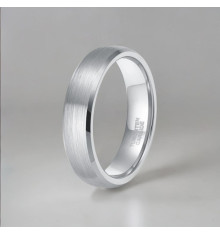 Personalized men's ring tungsten alliance dome brush
