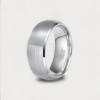 Bague personnalisee homme alliance tungstene dome brosse