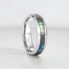 Bague mariage personnalisee homme tungstene nacre abalone