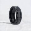 Bague homme anneau tungstene rainure rouage personnalisable