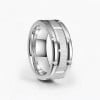 Anello in tungsteno con scanalatura a ingranaggio personalizzabile da uomo