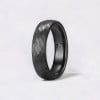 6mm Bague mariage homme tungstene martelee personnalisable