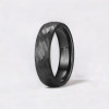 Customizable hammered tungsten men's wedding ring