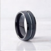 Bague mariage homme tungstene brosse personnalisable