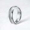 Bague mariage personnalisee alliance dome tungstene fibre blanche