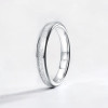 Bague mariage personnalisee alliance dome tungstene fibre blanche