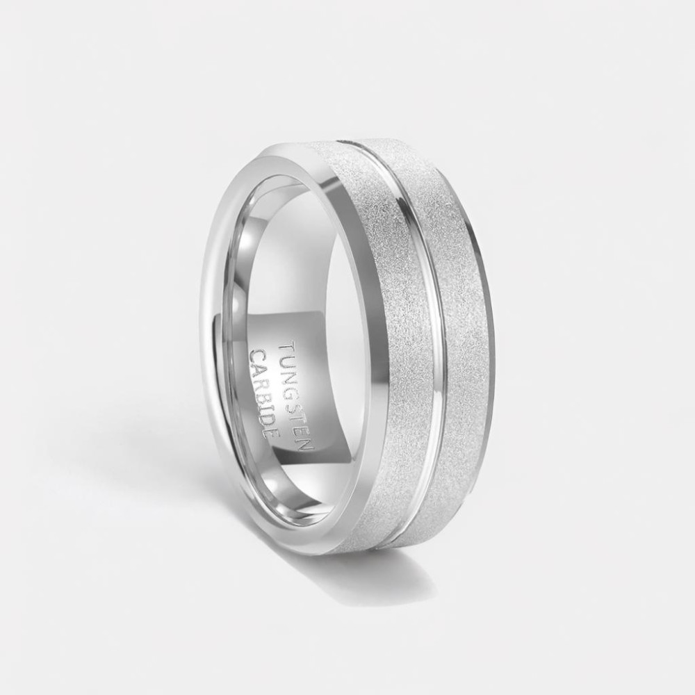 Alianza de tungsteno personalizable, ranurada y arenada