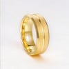 Bague mariage personnalisable tungstene rainurée et sablée