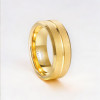 Customizable grooved and sandblasted tungsten wedding ring