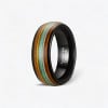 Bague personnalisee anneau homme tungstene bois opale