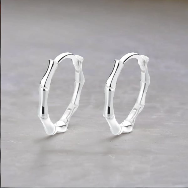 Boucles d'oreille argent homme femme creoles martele