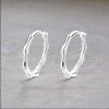 Pendientes de plata para hombre y mujer, criollas martilladas.