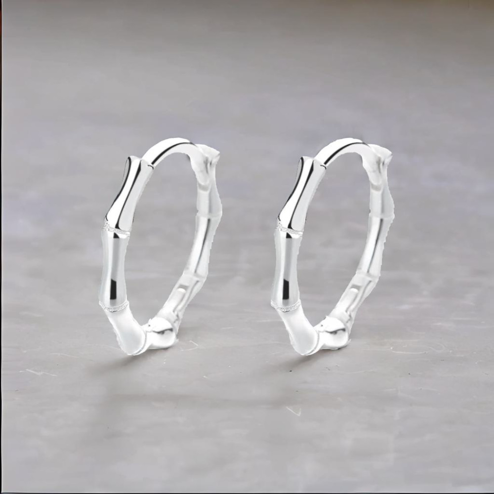 Orecchini in argento per uomo e donna, creoli martellati