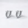 Boucles d'oreille argent maille homme femme creoles hoop