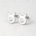 Sterling Silver Stud Earrings Zodiac Taurus