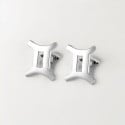 Sterling Silver Stud Earrings Zodiac Gemini