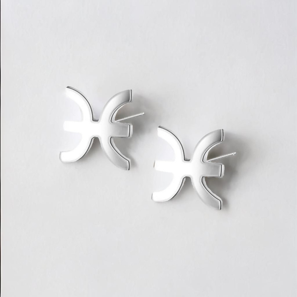 Boucles d'oreilles argent 925 Signes du zodiaque Poissons