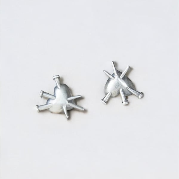 Boucles d'oreilles clous argent coeur perce homme femme