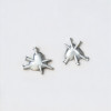 Silver Stud Heart Earrings for Men and Women