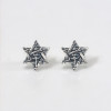 Silver Star of David Stud Earrings