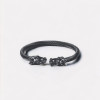Bracelet jonc acier biker homme cable fermoir tete de dragon