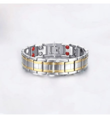 Men's Stainless Steel 2Tone Magnetic Bracelet
