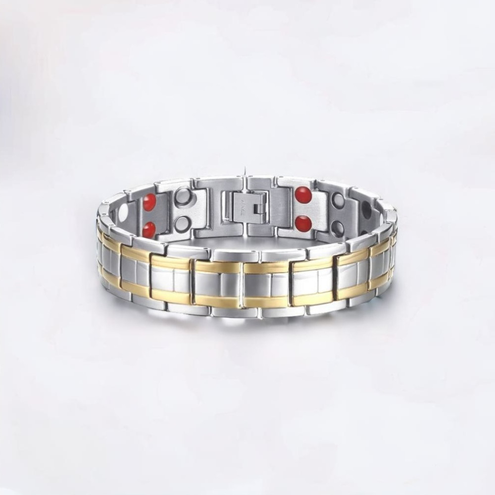 Herrenarmband aus 2-Ton-Magnetstahl