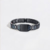 Bracelet personnalise homme gourmette acier fibre de carbone