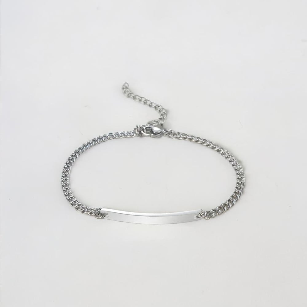 Bracelet personnalise femme gourmette dore chaine cuba