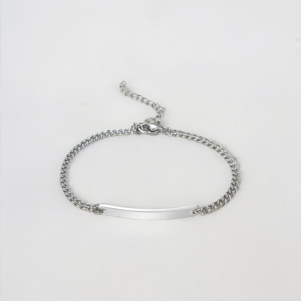 Bracelet personnalise femme gourmette dore chaine cuba
