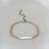 Bracelet personnalise femme gourmette dore chaine cuba
