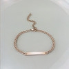 Bracelet personnalise femme gourmette dore chaine cuba
