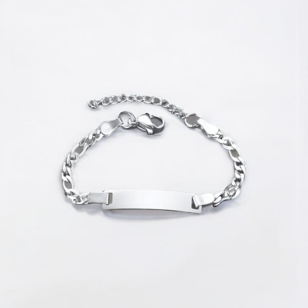 Pulsera infantil personalizada cadena de acero grabado personalizar