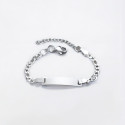 Bracelet personnalise enfant gourmette acier chaine gravure personnaliser