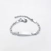 Bracelet personnalise enfant gourmette acier chaine gravure personnaliser