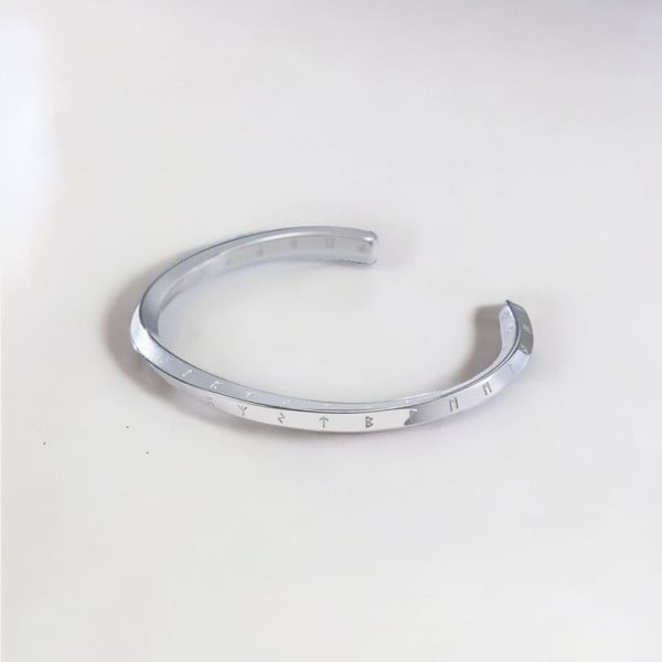 Bracelet personnalise jonc acier homme runes viking celtique
